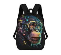 sinyumoney Colorful Chimpanzee Portrait Rucksack Water Resistant Computer Rucksack for Campus Outdoor Travel Sports 17inch