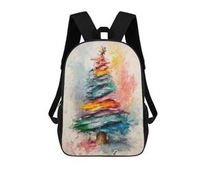 sinyumoney Colorful Christmas Tree Backpack School Travel College Rucksack Backpacks for Men, Women & Teenage Boys 17inch