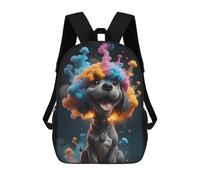 sinyumoney Colorful Cloud Canine Backpack Kids School Bag Boys Cartoon 3D Print Students Schoolbag Laptop Daypack for Boys Girls 17inch