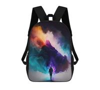 sinyumoney Colorful Clouds A Journey of Colors Children's Backpacks School Backpack 3D Printed Backpack for Kids Travel Rucksacks Book Bags Kids School Bag 17inch