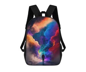 sinyumoney Colorful Clouds A Journey Through Vibrant Skies Backpack School Bag High Secondary School Bags Casual Backpack for Campus Outdoor Travel Sports 17inch