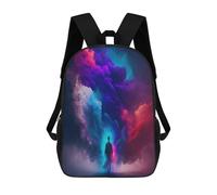 sinyumoney Colorful Clouds A Mystical Journey -1 School Bag Backpack Teen Schoolbag 3D Printing Adjustable Schoolbag Fashion Pocket Bag for Kids Boys Girls Students And Teenagers Fans 17inch