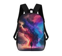 sinyumoney Colorful Clouds Journey Ahead Children's School Backpack 3D Printed for Kids Travel Rucksacks Book Bags Kids School Bag 17inch
