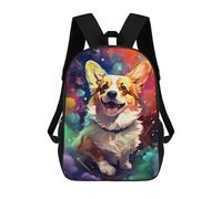 sinyumoney Colorful Corgi Art Print -4 School Bags Computer Rucksack for School/Work/Travel for Camping Outdoor Adventures And Daily Travel 17inch
