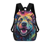 sinyumoney Colorful Cosmic Canine School Bags Work Laptop Backpack Rucksack Bag for Campus Outdoor Travel Sports 17inch
