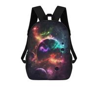 sinyumoney Colorful Cosmic Canvas School Backpack 3D Printed School Bags Boys Girls Laptop Backpack for Kids/Students/Adults 17inch