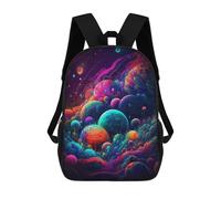 sinyumoney Colorful Cosmic Landscape -2 Backpacks 3D Printed Kids School Backpack School Bag Fashion Rucksacks for Boys Elementary And Middle School Students 17inch