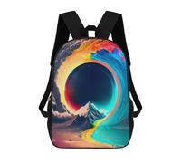 sinyumoney Colorful Cosmic Portal -1 Backpack Schoolbags for Boys Girls Casual Sport Daypack Elementary Primary Large Capacity Bookbags 17inch