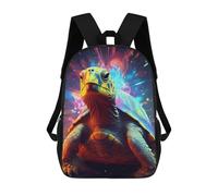 sinyumoney Colorful Cosmic Turtle School Backpack Large Lightweight Casual Backpack for Girls Boys Teenage 17inch