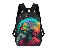sinyumoney Colorful Cosmic Visionary Children's School Backpack Fashion Casual Children's Backpacks 3D Printed School Bags Boy Large Backpack 17inch