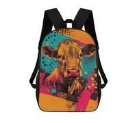 sinyumoney Colorful Cow Portrait Vibrant Farm Animal Art School Backpack Daypacks Business Backpack Water Resistant Bookbag for Campus Outdoor Travel Sports 17inch