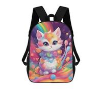 sinyumoney Colorful Cute Little Cat School Backpack Lightweight Schoolbag Dayback Bookbag College for Teenage Girls Boys Women Men 17inch