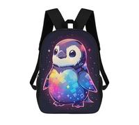 sinyumoney Colorful Cute Penguin Backpack School Bag Backpack For Girls Boys Backpacks Large Capacity Kids Backpack Lightweight School Bags For Kids Students 17inch