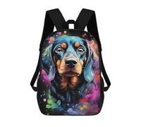 sinyumoney Colorful Dachshund Art Print Backpack School Large School Backpack for Boys for Teenage Girls Boys Women Men 17inch