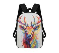 sinyumoney Colorful Deer Backpack School Bag School Secondary High School College Backpack Travel for Boys/Girls/Teenagers 17inch