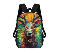 sinyumoney Colorful Deer Portrait Backpack School Bag Work Business College School for Men/Women 17inch