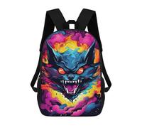sinyumoney Colorful Demon Artwork School Backpack Water Resistant Travel Backpack Computer Bag for Men, Women & Teenage Boys 17inch