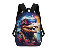 sinyumoney Colorful Dinosaur Adventure Gear Backpack School Bag Fashion Stationery Backpack Waterproof Casual Daypacks- Perfect for Travel, Work And Daily Use 17inch