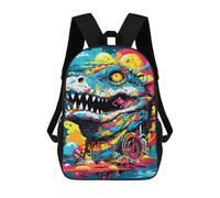 sinyumoney Colorful Dinosaur Art Print -1 School Backpack 3D Printed Children's 17inch Backpacks Bag Bookbag for Kids Boy Girl Book Bags Kids School Bag Travel Rucksacks