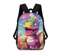 sinyumoney Colorful Dinosaur Art Print-10 Rucksack Water Resistant Travel Backpack Computer Bag for Campus Outdoor Travel Sports 17inch
