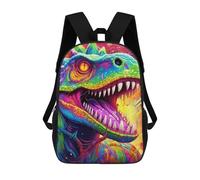 sinyumoney Colorful Dinosaur Artwork -1 School Backpack Computer Rucksack for School/Work/Travel for School/Work/Travel 17inch