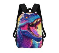 sinyumoney Colorful Dinosaur Artwork -4 Kids School Backpack 3D Printed Backpacks Fashion School Bag Rucksacks for Boys Elementary And Middle School Students 17inch