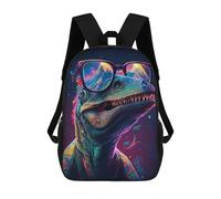 sinyumoney Colorful Dinosaur Sunglasses Art -1 Backpack School Bag Water Resistant Travel Backpack Computer Bag for Camping Outdoor Adventures And Daily Travel 17inch
