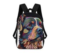 sinyumoney Colorful Dog Animals School Backpack Rucksack Casual Daypacks School Work Travel Bag for Camping Outdoor Adventures And Daily Travel 17inch