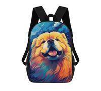 sinyumoney Colorful Dog Art Print -1 Backpack School Bag Computer Rucksack for School/Work/Travel for Camping Outdoor Adventures And Daily Travel 17inch