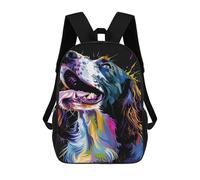 sinyumoney Colorful Dog Art Print-35 School Backpack Large School Backpack for Boys for Campus Outdoor Travel Sports 17inch