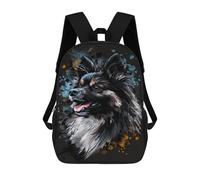 sinyumoney Colorful Dog Art Print -5 Backpack School Bag Work Laptop Backpack Rucksack Bag for Boys/Girls/Teenagers 17inch