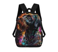 sinyumoney Colorful Dog Art Print-54 School Backpack 3D Printed Children's 17inch Backpacks Bag Bookbag for Kids Boy Girl Book Bags Kids School Bag Travel Rucksacks