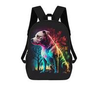 sinyumoney Colorful Dog Artwork Kids Backpack, Backpack School Bag, Backpacks Kids School 3D Printed School Bags for Elementary And Middle School Students Teens Birthday Gift 17inch