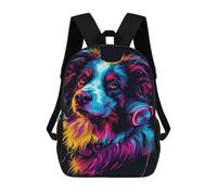 sinyumoney Colorful Dog DJ Headphones Art Backpack School Large School Backpack for Boys for Teenage Girls Boys Women Men 17inch