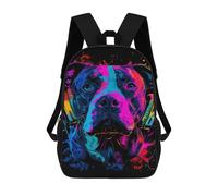 sinyumoney Colorful Dog Headphones Art Print -11 School Backpack Lightweight Schoolbag Dayback Bookbag College for Camping Outdoor Adventures And Daily Travel 17inch