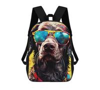 sinyumoney Colorful Dog Portrait -18 School Bag 3D Printed Backpacks Fashion Kids School Backpack Boys Rucksacks for Boys Middle School Students 17inch