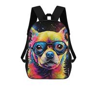 sinyumoney Colorful Dog Portrait-19 Backpack School Bag Large School Backpack for Boys for Camping Outdoor Adventures And Daily Travel 17inch