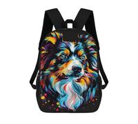 sinyumoney Colorful Dog Portrait Art-22 Backpack School Lightweight Airport College Students Back Pack for School/Work/Travel 17inch