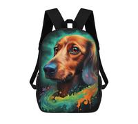 sinyumoney Colorful Dog Portrait Art -4 Kids Backpack, Backpack School Bag, Backpacks Kids School 3D Printed School Bags for Elementary And Middle School Students Teens Birthday Gift 17inch