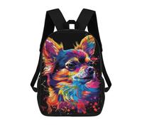 sinyumoney Colorful Dog Portrait Art Print-3 Backpack School Bag Work Laptop Backpack Rucksack Bag for Boys/Girls/Teenagers 17inch