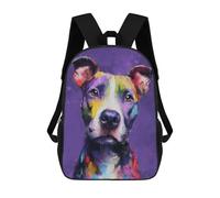sinyumoney Colorful Dog Portrait Art Print-4 Rucksack Water Resistant Computer Rucksack for Camping Outdoor Adventures And Daily Travel 17inch