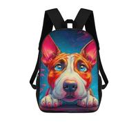 sinyumoney Colorful Dog Portrait Artwork School Bags Large Water Resistant Laptop Backpack - Perfect for Travel, Work And Daily Use 17inch