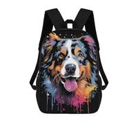 sinyumoney Colorful Dog Portrait Backpack 3D Printed School Bag For Boys High Capacity Travel Backpacks Book Bags Boys School Bag Mochila 17inch