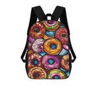 sinyumoney Colorful Donut Stained Glass Art Backpack School Bag Business Durable Laptop Bag for Boys/Girls/Teenagers 17inch