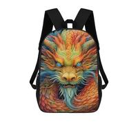 sinyumoney Colorful Dragon Art Print-14 Backpack School Daypacks Business Backpack Water Resistant Bookbag for Camping Outdoor Adventures And Daily Travel 17inch