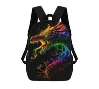 sinyumoney Colorful Dragon Art Print-22 School Bags School Secondary High School College Backpack Travel for Boys/Girls/Teenagers 17inch