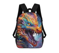sinyumoney Colorful Dragon Artwork-14 Kids Backpack, Backpack School Bag, Backpacks Kids School 3D Printed School Bags for Elementary And Middle School Students Teens Birthday Gift 17inch