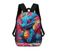 sinyumoney Colorful Dragon Illustration -1 School Backpack Computer Rucksack for School/Work/Travel for School/Work/Travel 17inch