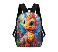 sinyumoney Colorful Dragon in Fantasy Forest School Bags High Secondary School Bags Casual Backpack for Men/Women 17inch