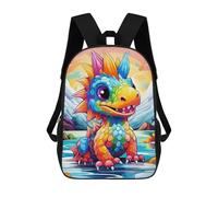sinyumoney Colorful Dragon in Water Backpack 3D Print Kids Bag Elementary Students Daypack Lightweight School Bag for Children Girls Boys Nursery Lunch Pack 17inch